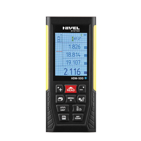 Dalmierz laserowy Nivel System HDM-50G - z zieloną wiązką, bluetooth